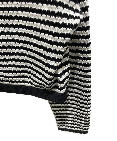 IENA（イエナ）IENA (イエナ) ニットショートカーディガン ブラック×ホワイト サイズ:記載なしの為実寸参照の古着・服飾アイテム
