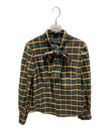 Diagram（ダイアグラム）の古着「チェックブラウス」｜イエロー