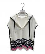 GRACE CLASSグレースクラス）の古着「パイルポンチョフーディ パーカー」｜ホワイト