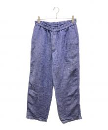 MITTAN（ミッタン）の古着「麻デニムワイドパンツ」｜ネイビー