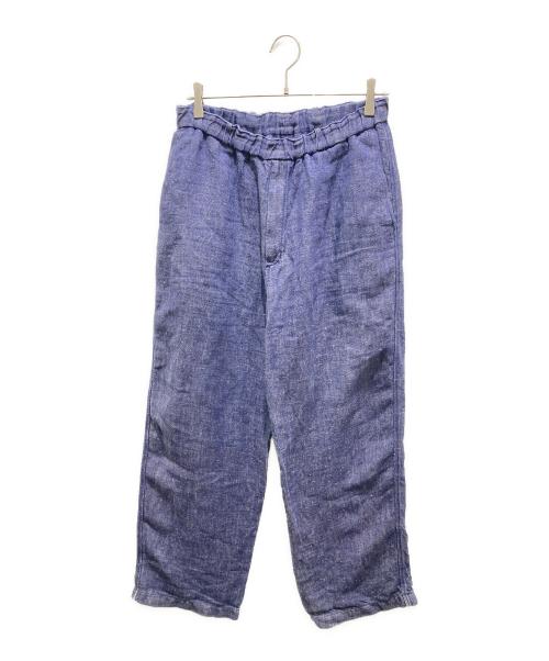 MITTAN（ミッタン）MITTAN (ミッタン) 麻デニムワイドパンツ ネイビー サイズ:2の古着・服飾アイテム