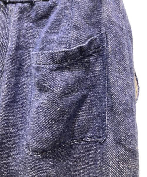 MITTAN（ミッタン）MITTAN (ミッタン) 麻デニムワイドパンツ ネイビー サイズ:2の古着・服飾アイテム