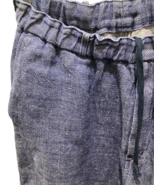 MITTAN（ミッタン）MITTAN (ミッタン) 麻デニムワイドパンツ ネイビー サイズ:2の古着・服飾アイテム