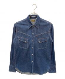 BURGUS PLUS（バーガスプラス）の古着「9oz Denim Western Shirt」｜インディゴ