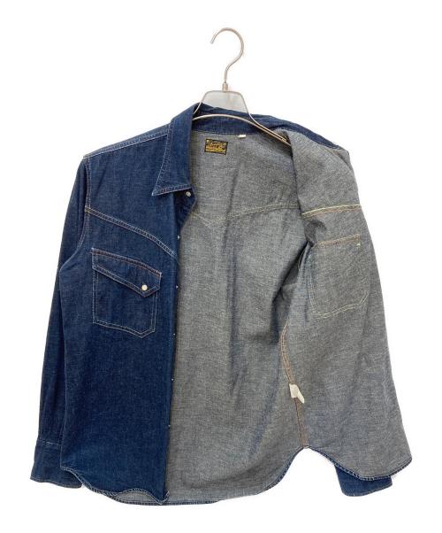 BURGUS PLUS（バーガスプラス）BURGUS PLUS (バーガスプラス) 9oz Denim Western Shirt インディゴ サイズ:Lの古着・服飾アイテム