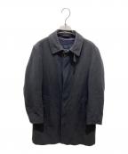 HERNOヘルノ）の古着「ウール混ベルテッド比翼コート」｜ネイビー