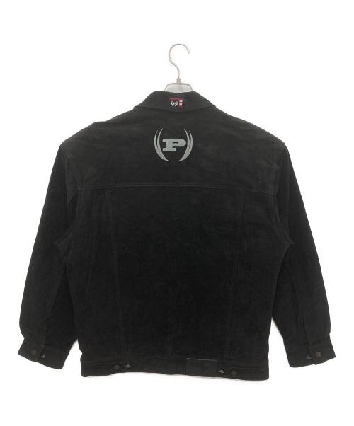 PHAT FARM（ファットファーム）PHAT FARM (ファットファーム) スウェードジャケット ブラック サイズ:Lの古着・服飾アイテム