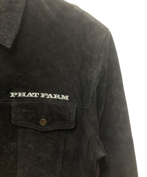 PHAT FARM（ファットファーム）PHAT FARM (ファットファーム) スウェードジャケット ブラック サイズ:Lの古着・服飾アイテム