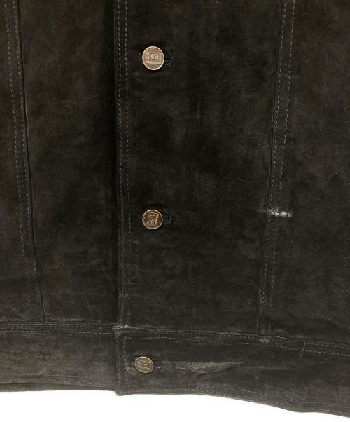 PHAT FARM（ファットファーム）PHAT FARM (ファットファーム) スウェードジャケット ブラック サイズ:Lの古着・服飾アイテム