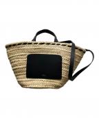 A.P.C.アーペーセー）の古着「PLAAB Zoe Panier ストローバッグ」｜ベージュ×ブラック
