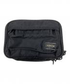 PORTER×MIZUNOポーター×ミズノ）の古着「多機能ラウンドポーチ」｜ブラック