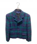 COMME des GARCONSコムデギャルソン）の古着「チェックジャケット」｜ネイビー×グリーン