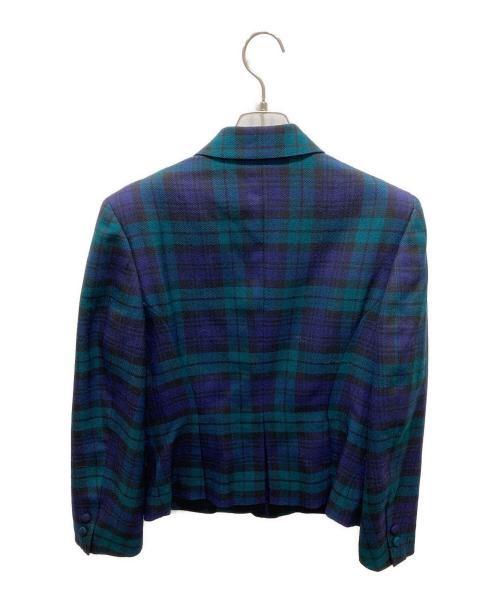 COMME des GARCONS（コムデギャルソン）COMME des GARCONS (コムデギャルソン) チェックジャケット ネイビー×グリーン サイズ:Ｓの古着・服飾アイテム