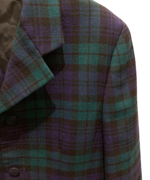 COMME des GARCONS（コムデギャルソン）COMME des GARCONS (コムデギャルソン) チェックジャケット ネイビー×グリーン サイズ:Ｓの古着・服飾アイテム