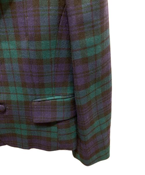 COMME des GARCONS（コムデギャルソン）COMME des GARCONS (コムデギャルソン) チェックジャケット ネイビー×グリーン サイズ:Ｓの古着・服飾アイテム