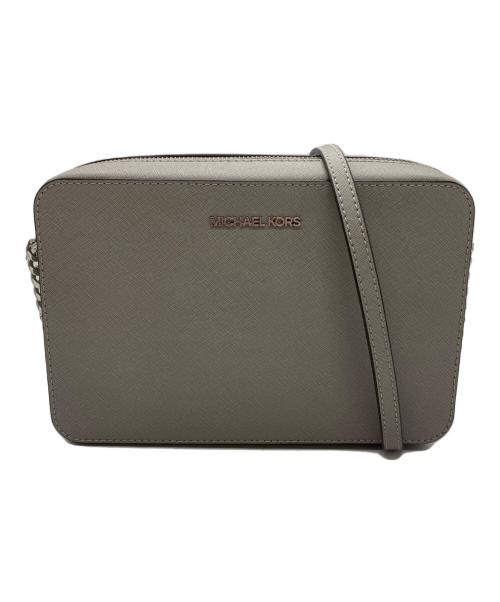 MICHAEL KORS（マイケル・コース）MICHAEL KORS (マイケル・コース) JET SETレザ－ショルダーバッグ グレーの古着・服飾アイテム