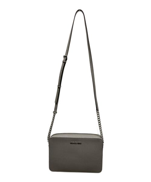 MICHAEL KORS（マイケル・コース）MICHAEL KORS (マイケル・コース) JET SETレザ－ショルダーバッグ グレーの古着・服飾アイテム