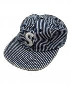 SUPREMEシュプリーム）の古着「washed denim s logo 6 panel cap」｜ネイビー