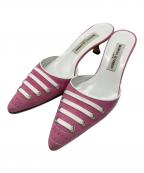 Manolo Blahnikマノロブラニク）の古着「ミュール」｜ピンク