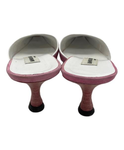 Manolo Blahnik（マノロブラニク）Manolo Blahnik (マノロブラニク) ミュール ピンク サイズ:37の古着・服飾アイテム