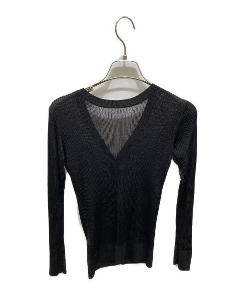Diagram（ダイアグラム）Diagram (ダイアグラム) 薄手カーディガン ブラック サイズ:36の古着・服飾アイテム