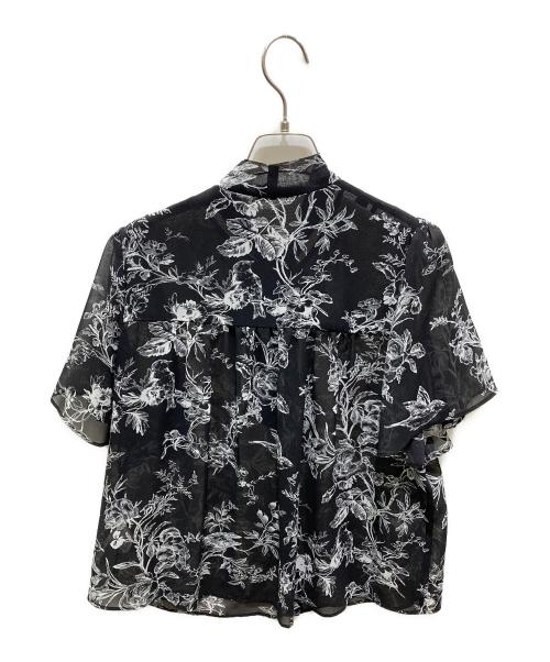 Diagram（ダイアグラム）Diagram (ダイアグラム) 総柄ボウタイブラウス ブラック サイズ:38の古着・服飾アイテム