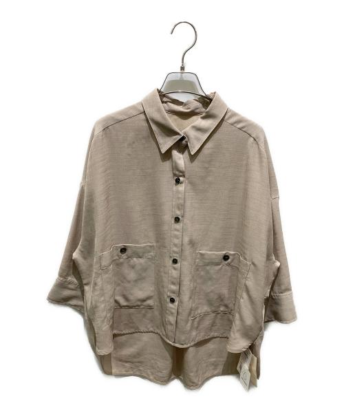 GRACE CONTINENTAL（（グレースコンチネンタル）GRACE CONTINENTAL (（グレースコンチネンタル) コクーンシルエットシャツ ベージュ サイズ:36の古着・服飾アイテム