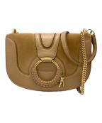 SEE BY CHLOEシーバイクロエ）の古着「チェーンショルダーフラップバッグ」｜ベージュ