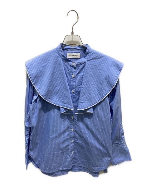 Lily Brown（リリーブラウン）Lily Brown (リリーブラウン) 肩開き2WAYブラウス ブルー サイズ:Ｆの古着・服飾アイテム