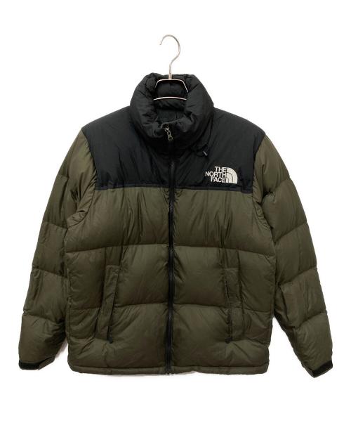 THE NORTH FACE（ザ ノース フェイス）THE NORTH FACE (ザ ノース フェイス) NUPTSE JACKET　ヌプシジャケット ブラック×カーキ サイズ:Mの古着・服飾アイテム