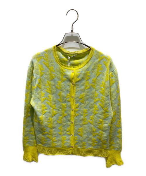 mina perhonen（ミナ ペルホネン）mina perhonen (ミナ ペルホネン) twin flowerカーディガン イエロー サイズ:38の古着・服飾アイテム