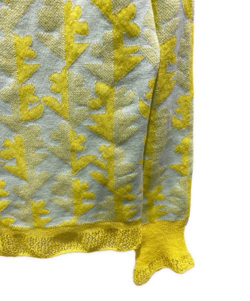 mina perhonen（ミナ ペルホネン）mina perhonen (ミナ ペルホネン) twin flowerカーディガン イエロー サイズ:38の古着・服飾アイテム