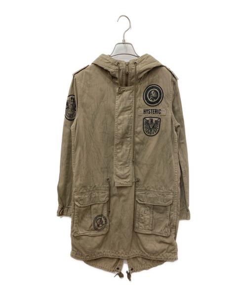 Hysteric Glamour（ヒステリックグラマー）Hysteric Glamour (ヒステリックグラマー) ダメージ加工プルオーバーミタリーコート ベージュ サイズ:FREEの古着・服飾アイテム