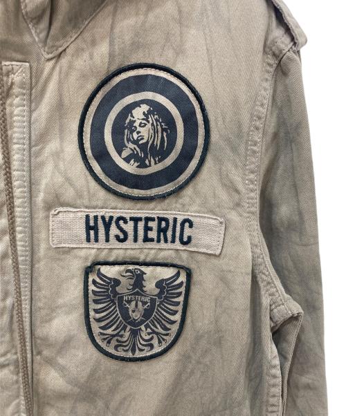 Hysteric Glamour（ヒステリックグラマー）Hysteric Glamour (ヒステリックグラマー) ダメージ加工プルオーバーミタリーコート ベージュ サイズ:FREEの古着・服飾アイテム