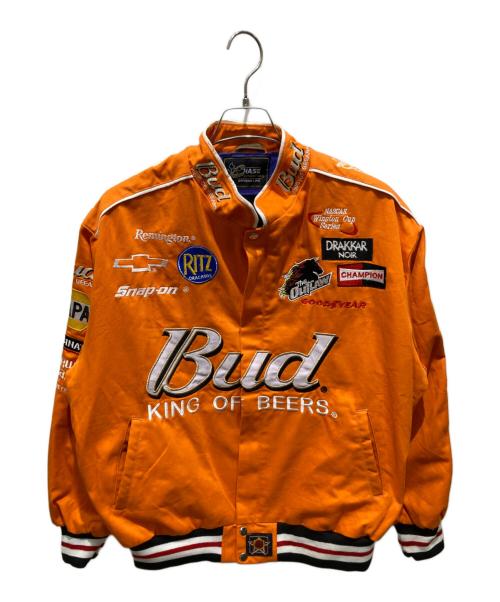 JH DESIGN CHASE AUTHENTICS（ジェイエイチデザイン チェイス オーセンティック）JH DESIGN CHASE AUTHENTICS (ジェイエイチデザイン チェイス オーセンティック) BUDWEISER (バドワイザー) レーシングジャケット オレンジ サイズ:記載なしの為実寸参照の古着・服飾アイテム
