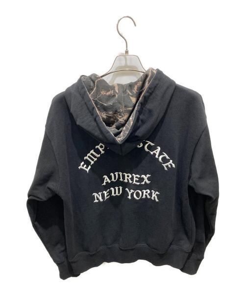 AVIREX（アヴィレックス）AVIREX (アヴィレックス) ZIP UP HOODIE ブラック サイズ:Ｌの古着・服飾アイテム