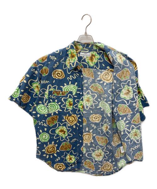 GUESS（ゲス）GUESS (ゲス) 総柄シャツ ネイビー サイズ:Lの古着・服飾アイテム