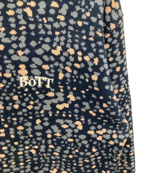 BoTT（ボット）BoTT (ボット) 総柄ニット ネイビー サイズ:Lの古着・服飾アイテム