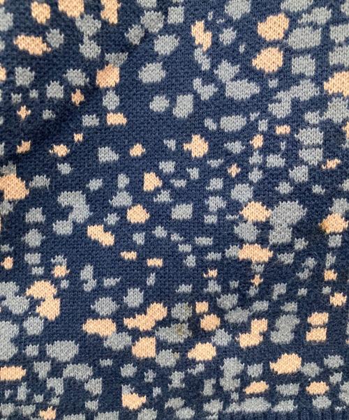 BoTT（ボット）BoTT (ボット) 総柄ニット ネイビー サイズ:Lの古着・服飾アイテム