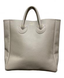 YOUNG & OLSEN The DRYGOODS STORE（ヤングアンドオルセン ザ ドライグッズストア）の古着「レザーハンドトートバッグ」｜ベージュ