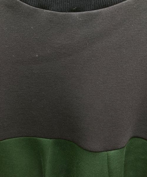 OMMO（オーエムエムオー）OMMO (オーエムエムオー) IRREGULAR TUCK TOP ネイビー×グレー サイズ:Fの古着・服飾アイテム