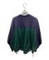 OMMO (オーエムエムオー) IRREGULAR TUCK TOP ネイビー×グレー サイズ:F：10000円
