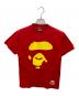 BAPE BY A BATHING APE（ベイプバイアベイシングエイプ）の古着「プリントTシャツ」｜レッド