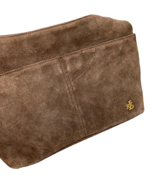 LAUREN RALPH LAUREN（ローレンラルフローレン）LAUREN RALPH LAUREN (ローレンラルフローレン) スウェードホーボーショルダーバッグ ブラウンの古着・服飾アイテム