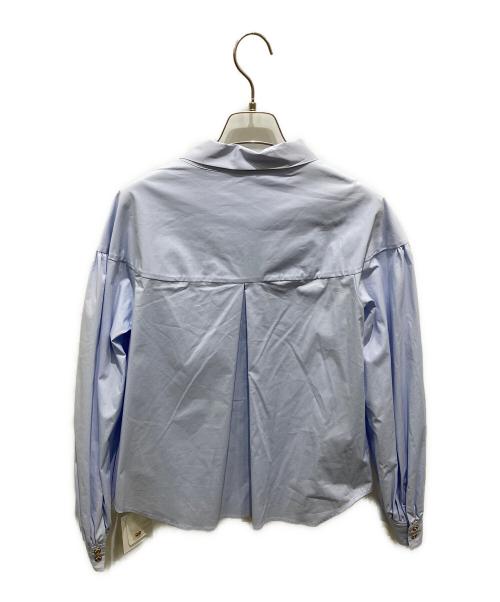 HER LIP TO（ハーリップトゥ）HER LIP TO (ハーリップトゥ) ボウタイブラウス ブルー サイズ:Ｍの古着・服飾アイテム