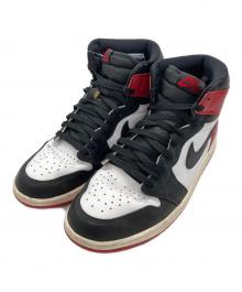 NIKE（ナイキ）の古着「Air Jordan 1 Retro High OG "Black Toe Reimagined"　エアジョーダン1 レトロ ハイ OG "ブラックトゥ リイマジンド"」｜ブラック×レッド