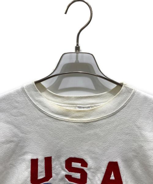 Champion REVERSE WEAVE（チャンピオン リバース ウィーブ）Champion REVERSE WEAVE (チャンピオン リバース ウィーブ) クルーネックスウェット ホワイト サイズ:XLの古着・服飾アイテム