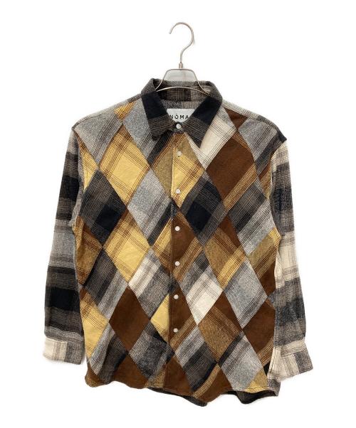 NOMA t.d.（ノーマティーディー）NOMA t.d. (ノーマティーディー) OMBRE PLAID DAIAMOND SHIRT ブラウン サイズ:3の古着・服飾アイテム