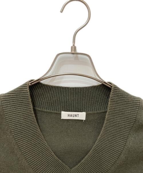 haunt（ハウント）haunt (ハウント) ニットベスト オリーブ サイズ:Fの古着・服飾アイテム