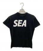 WIND AND SEAウィンダンシー）の古着「ロゴプリントTシャツ」｜ブラック